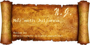 Németh Julianna névjegykártya